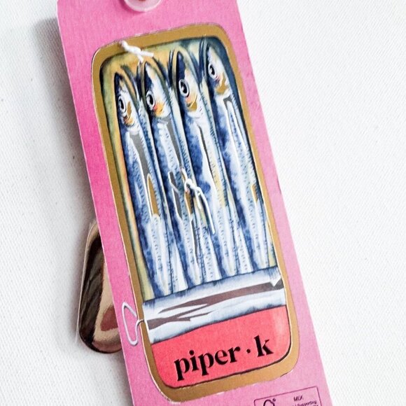 Piper K Sardine Striped Print Print Keychain And Bag Charm - Picture 4 of 4